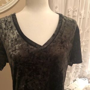 Midnight Blue Velvet Top